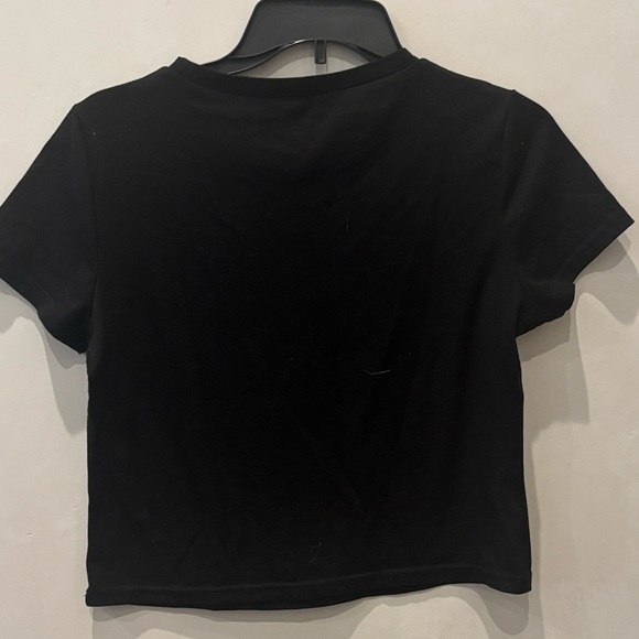 Black Skeleton Print Women's Top - Picture 2 of 6